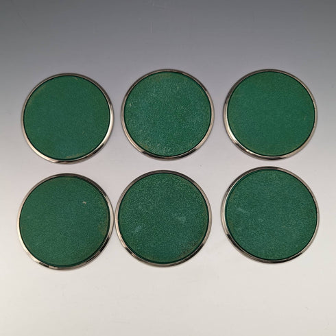 ヴィンテージ シルバープレート製 コースター 6枚セット